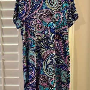 T by Talbots Paisley Cotton dress with pockets